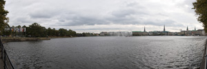 Hamburg, Binnenalster Lake Panorama